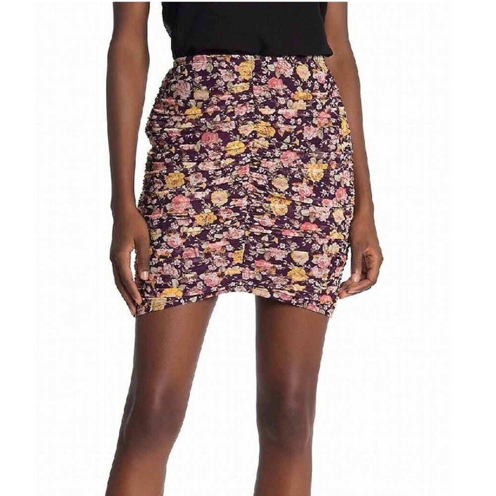 Free Press Mesh Ruched Skirt - Picture 2 of 6